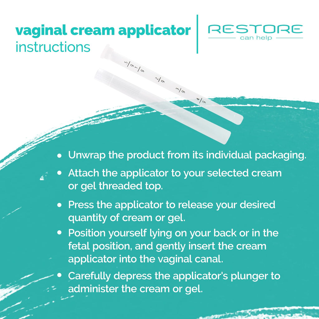 BPA FREE- Made in USA- Disposable Vaginal Applicators – Comfort Tip Threaded Applicator Sealed for Hygiene. Fits Estrace, Preseed, Premarin, & Most OTC Creams, Gels, and Lubricants- 30 Applicators