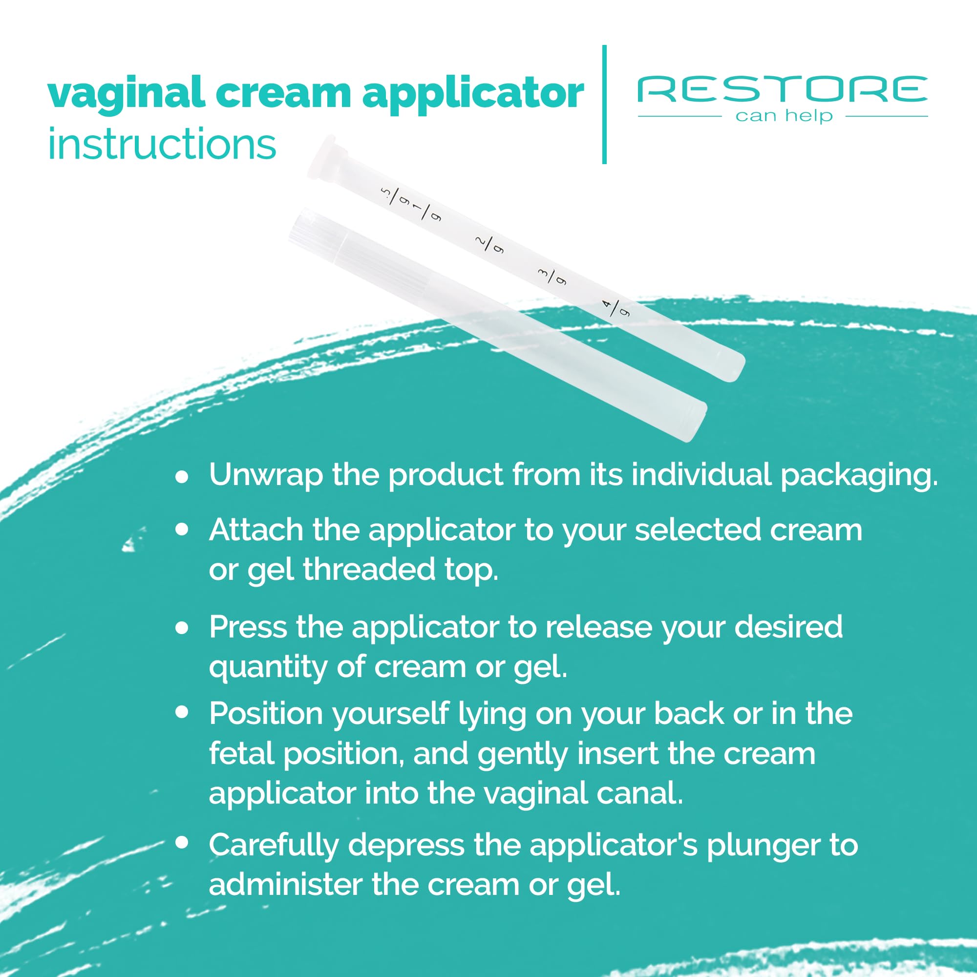 BPA FREE- Made in USA- Disposable Vaginal Applicators – Comfort Tip Threaded Applicator Sealed for Hygiene. Fits Estrace, Preseed, Premarin, & Most OTC Creams, Gels, and Lubricants- 30 Applicators