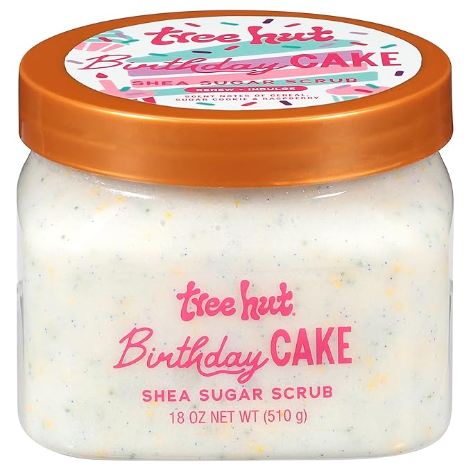 Tree Hut Exfoliating Shea Sugar Scrub Birthday Cake, 18 oz