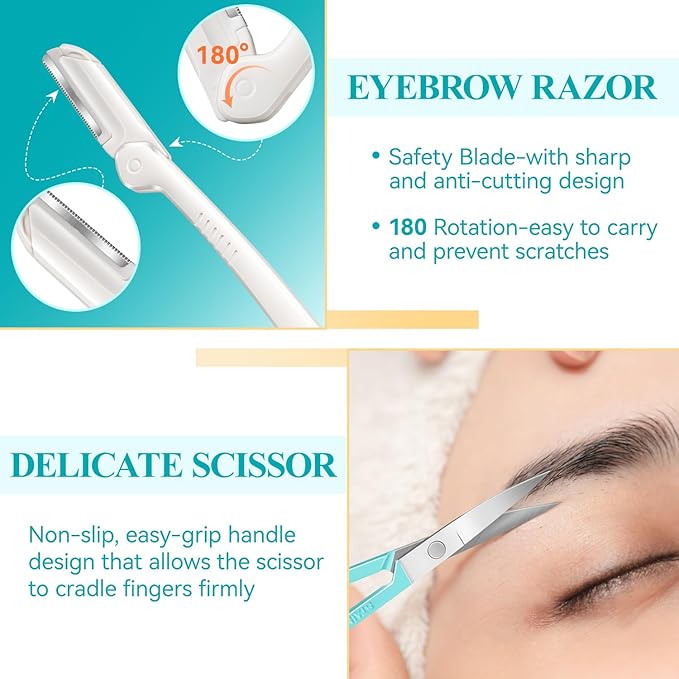 Tweezers for Women Facial Hair, 10 in 1 Pimple Popper Tool Kit