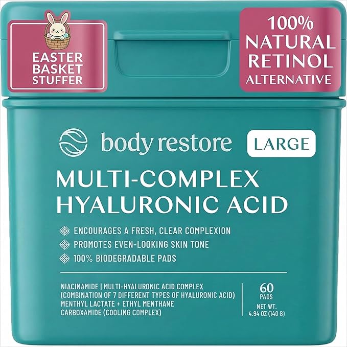 Body Restore Niacinamide Cooling Jelly Toner Pads – Fathers Day Gift for Dad, Korean Skin Care, Face Wipe with Hyaluronic Acid, Birthday Gifts for Women and Men – Cooling Jelly
