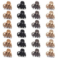 Cobahom 24 Pack Small Hair Claw Clips 1.2 Inch Plastic Matte Hair Clips for Thin Hair No-Slip Mini Hair Clip Hair Styling Accessories for Women and Girl (Black, Brown, Apricot, Chocolate)