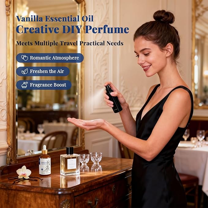 HIQILI Vanilla Essential Oil for Diffuser, Skin Care, Candle Soap Making