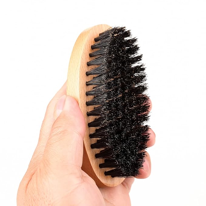 Menesia Soft Boar Bristle Beard Brush for Men