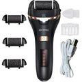 Electric Foot Callus Remover- Long Service Time, Rechargeable Electronic Foot File- Ideal Gift, Professional Pedicure Tools, Waterproof Foot Scrubber, Pedicure Kit Feet Care for Dead Skin (Black)