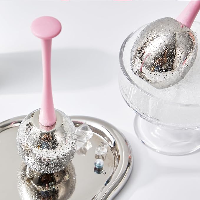 OSRSR Ice Globes Cryo Sticks Facial Massage Tools, Skin Care Unbreakable Stainless Steel Beauty Cold Roller for Face Eyes & Neck, Gifts for Women Mom Wife Girlfriend
