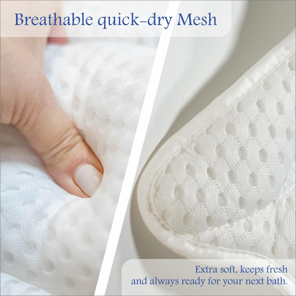 Bath Pillow for Tub, Luxury 4-Piece Spa Gift Set, Head, Neck & Back Support