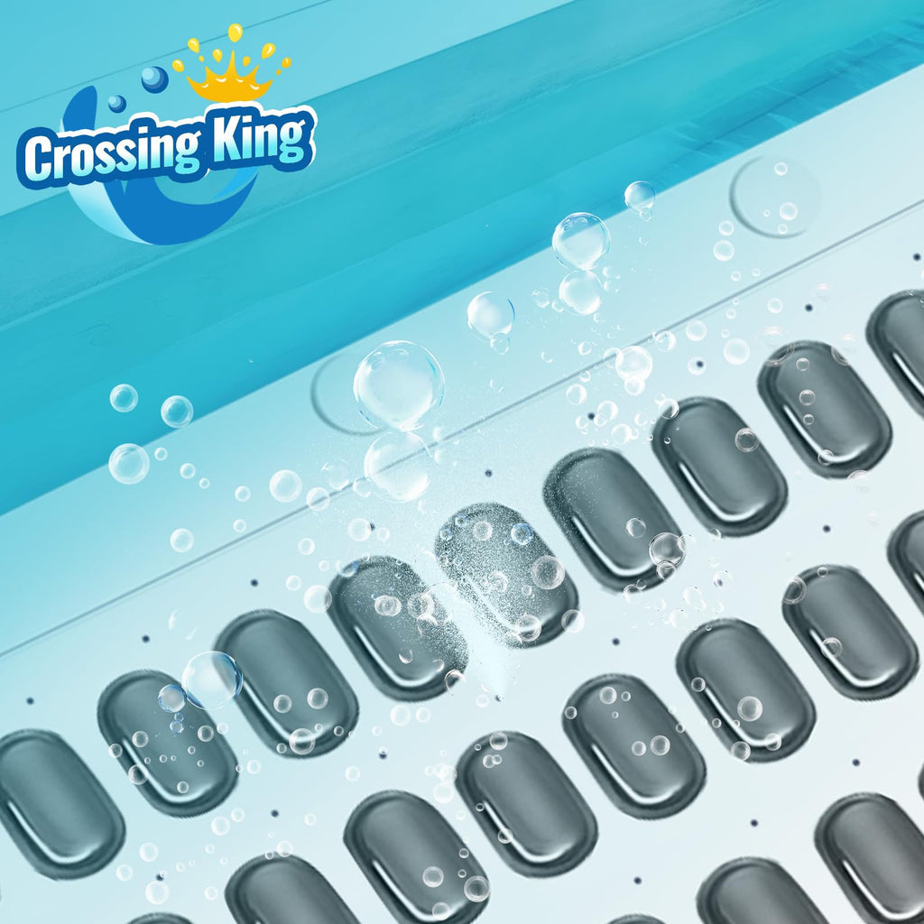 Crossing King Bubble Bath Mat, Bubble Bath Mat Tub Spa Massager, Gray