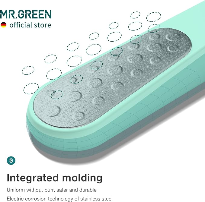 MR.GREEN Foot File Double Sided Callus Remover for Dead Skin Professional Pedicure Tools Callous Scraper Foot Sander Heel Filer (Green)
