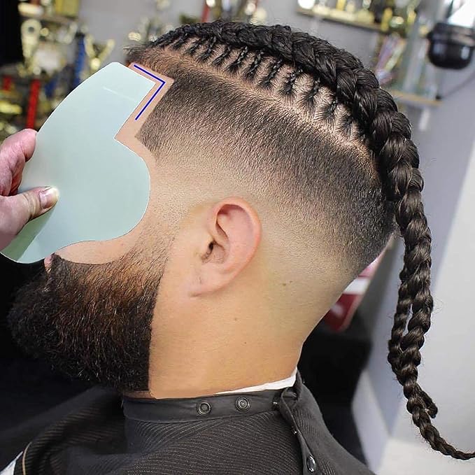 Multi-Purpose Hairline Filler Design, Beard Shaping Tool, Hairline Enhancement Card Beard Thickening Optimization Plate Airbrush Gun Spacer Airbrush Blocker Barber Styling Design Card