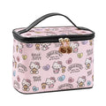 Vimanllie Cosmetic Bag Large Makeup Bag,Travel Toiletry Bags Organizer for Women,Pink Canvas Case with Brush Holder for Girls - Beauty Organizer for Home & Travel with Handle Cartoon Cute