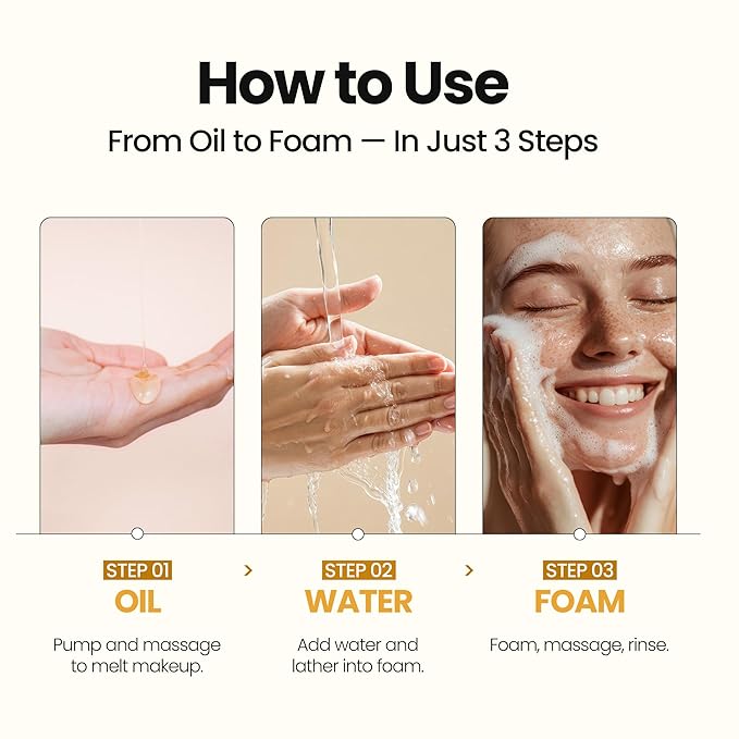 [K-Beauty] PuriteaToc Revitalizing Oil to Foam - All-in-One Korean Face Wash Oil-Based Foaming Facial Cleanser - Purifying & Skin Clarifying Makeup Deep Cleansing Oil for Dull Skin Types 3.88 fl oz