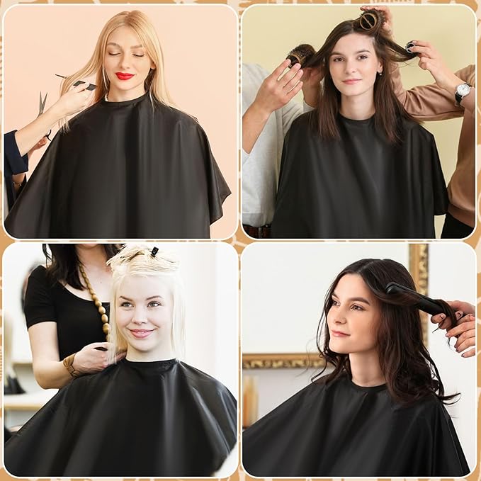 FEBSNOW Hair Cutting Cape Kit,Professional Barber Cape with Duster Brush