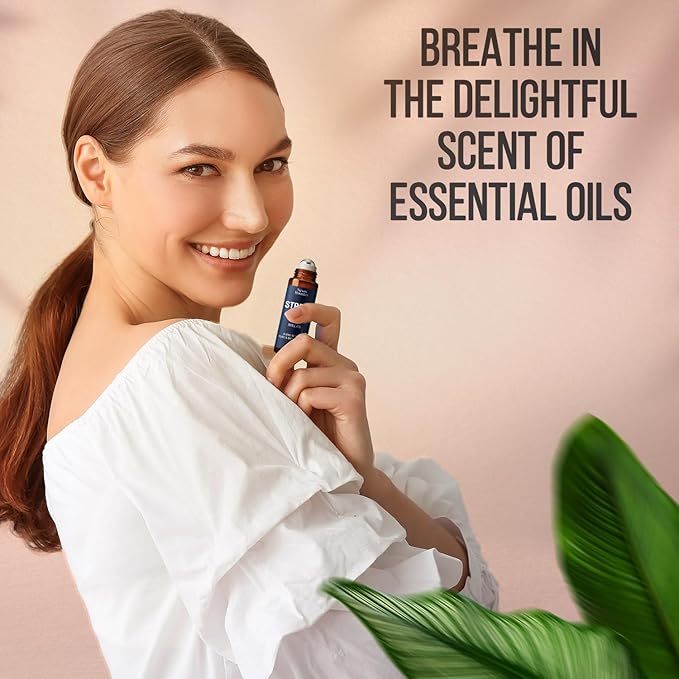 Stress Relief Essential Oil Roll-On 10 ml for Aromatherapy and Relaxation