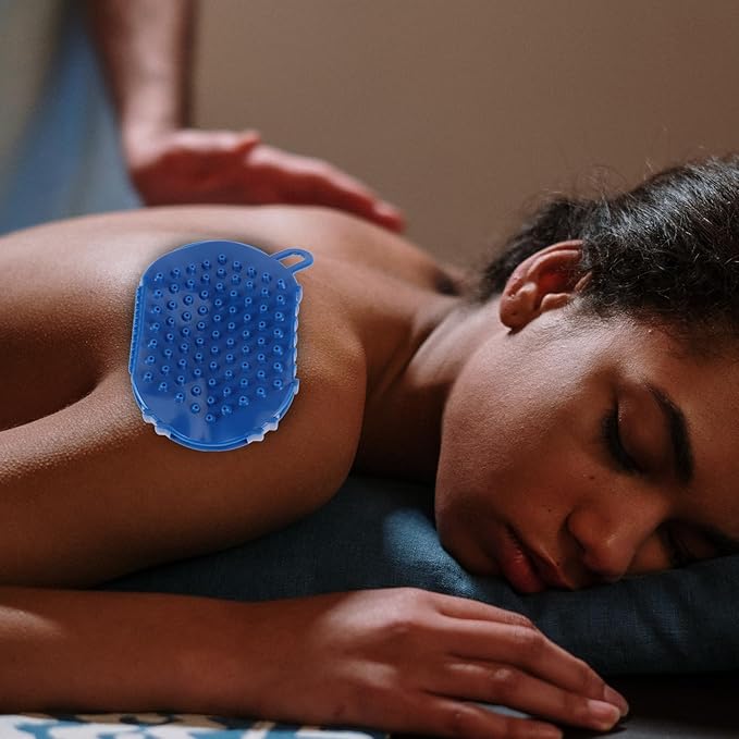 VOSCHOIX Roller Ball Glove Massager, Lymphatic Massage Tool Gua Sha Fascia Muscle Release for Face, Neck, Back, Abdomen, Legs & Full Body, Medium