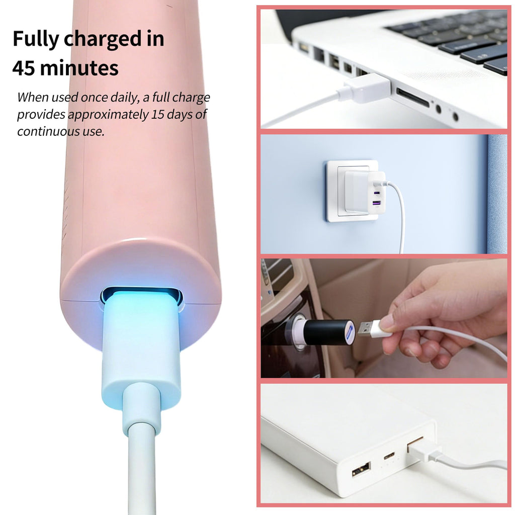 3 Interchangeable Brush Heads Rechargeable Heated Eyelash Curler 24-Hour Lasting curl 5-Second Rapid Heating 3 Temperature Settings Safety Anti-Scald Design (Pink)