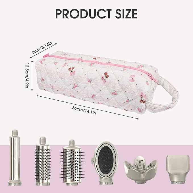 Cherry Hair Tools Travel Bag Compatible with Dyson Airwrap Shark FlexStyle