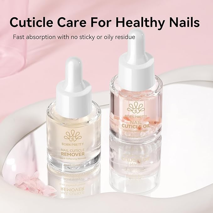 Born Pretty Cuticle Oil for Nails 20ML Cuticle Nail Oil Infused with Real Flowers,Repairs Cuticles Overnight,Moisturizes and Strengthens Nails and Cuticles,Fast Soothing Deep Nourishment