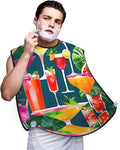 Tropical Fruit Pineapple Print Beard Bib Shaving Apron, Beard Hair Trimming Cape Gift For Dad