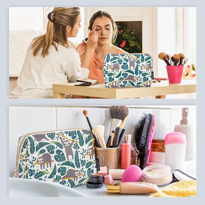 Aosbos Small Makeup Pouch, Travel Cosmetic Bags for Women,Travel Pouch