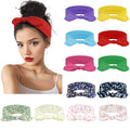 Huachi 12 Pack Wild Floral Bow Headbands for Women Elastic Headwraps Hair Band Yoga Running Sports Knotted Hair Bands Stretchy Rabbit Ears Turban Fashion Sport Cute Hair Accessories