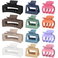 SMKSL 3 Styles Hair Clips for Women Small Medium Big Claw Clips for Thin Thick Hair 12 Pcs Hair Claw Clips Hair Clips Combination Hair Accessories for Women (Multicolor)