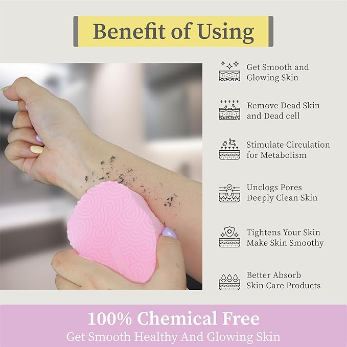Magic Exfoliating Bath Sponge, 3D Super Soft Exfoliating Bath Sponge, Skin Friendly and Reusable for Adults Children and Pregnant Women Alternative to exfoliating Gloves (Pink + Yellow + Gray)