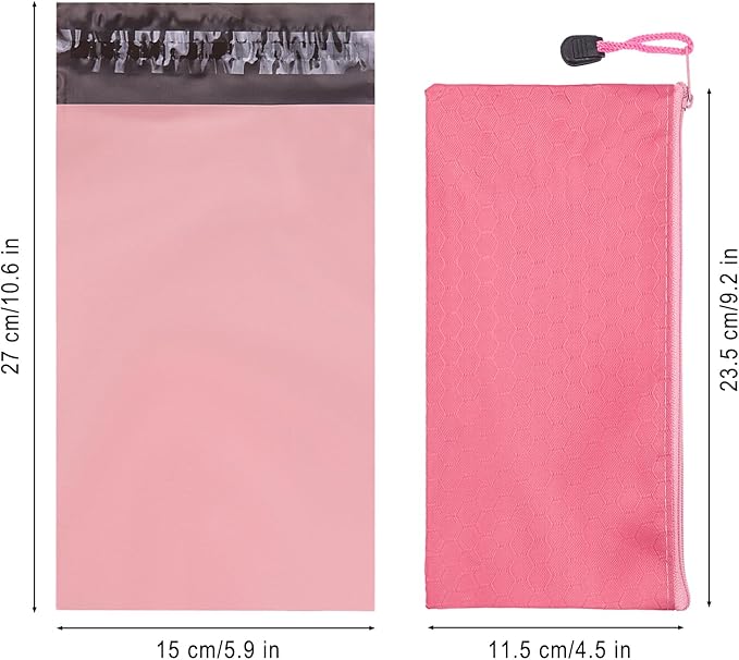 Pink Self-Sealing Sanitary Napkin and Tampon Disposal Bags - 101 PCS with Zipper