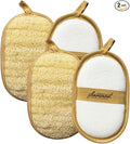 Natural Loofah Exfoliating Body Scrubber – Natural Loofah Sponge Exfoliates Face & Body for Healthier Skin – 2-Sided Loofas for Men & Women – Body Wash Shower Scrubber Luffa(Pack of 2)