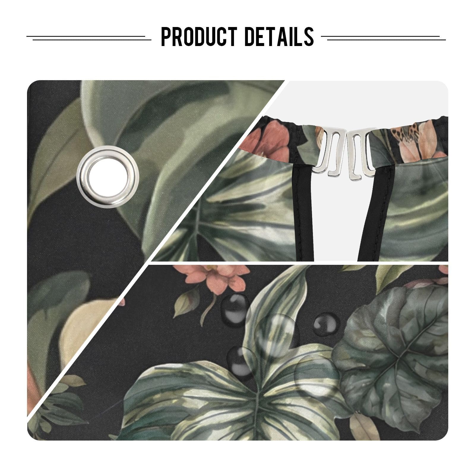 ALAZA Flower Green Leaves Butterfly Leopard Barber Cape for Men Women, Waterproof Haircut Apron Beard Shaving Bib Hair Cutting Cloth 55 x 65 Inch