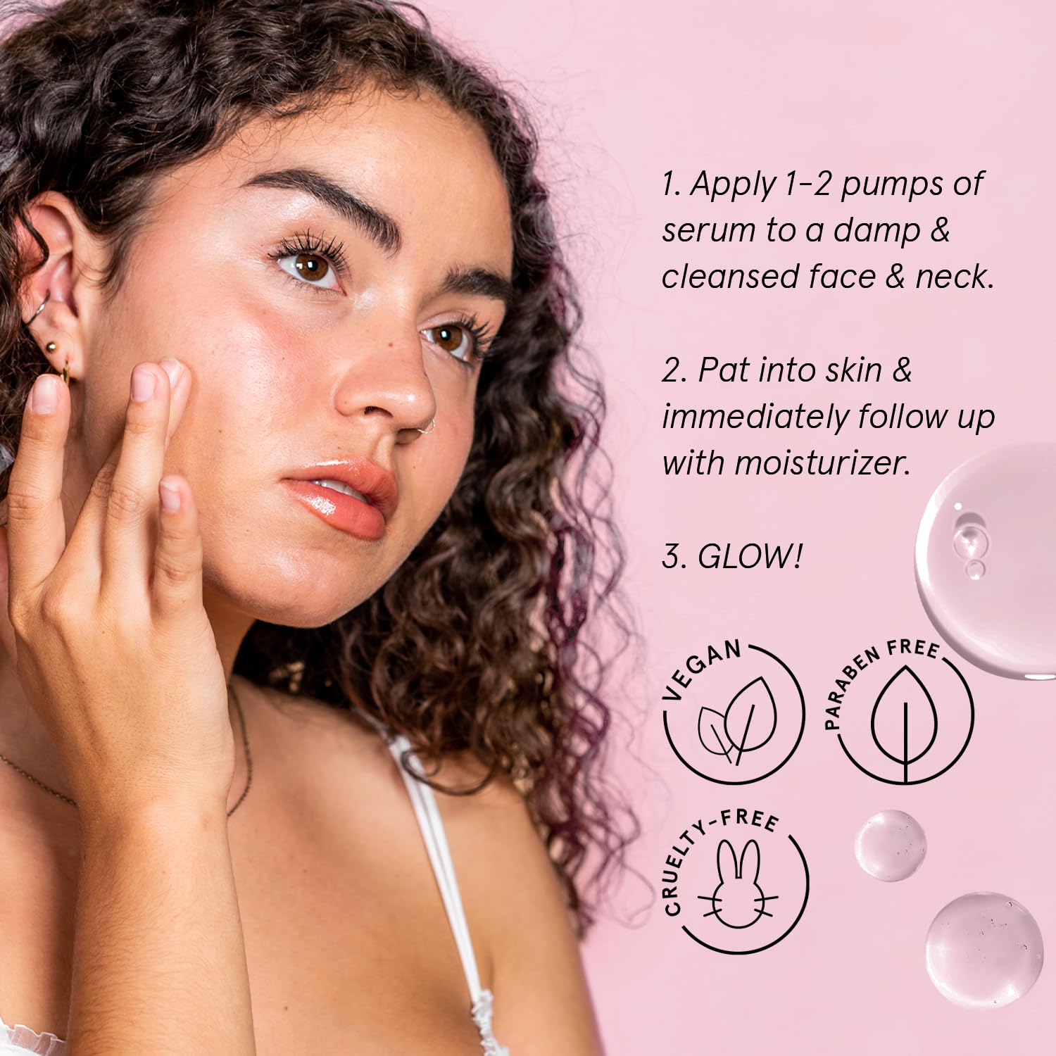 grace & stella Award Winning Hyaluronic Acid Face Serum (50ml/1.7 fl oz) Removes Fine Lines & Wrinkles, Hydrating Hyaluronic Acid Serum for Face, Acido Hialuronico for Women - Vegan Skincare (2-Pack)