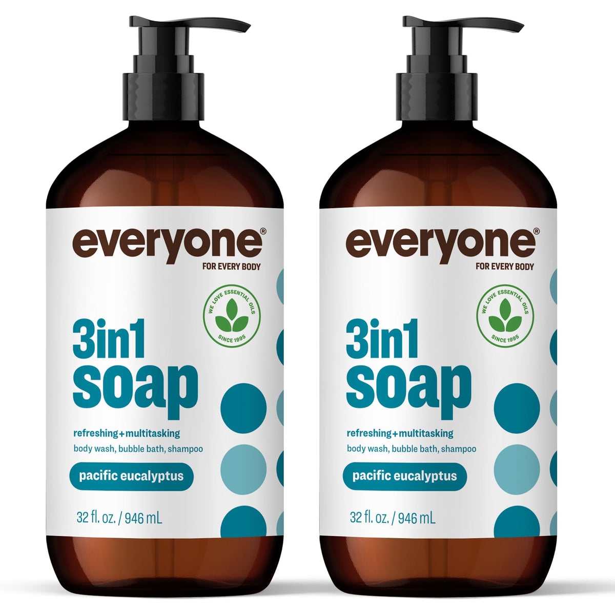 Everyone 3-in-1 Body Wash Shampoo Bubble Bath Vanilla Lavender 2oz 12-Pack