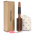 BESTOOL Round Hair Brush for Women or Men, Boar Bristle Small Round Hairbrush for Quick Blowout, Add Shine/Volume, Minimize Damage (2.2 Inch)