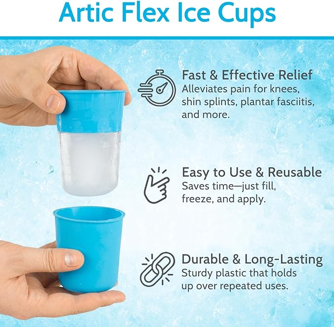Arctic Flex Ice Roller for Face, Eyes & Neck (2 Pack) - Facial Ice Cube Roller Massager for Skin Care, Eye Bags, Migraine Pain - Reusable Silicone Ice Mold Tool Reduces Puffiness & Enhances Beauty