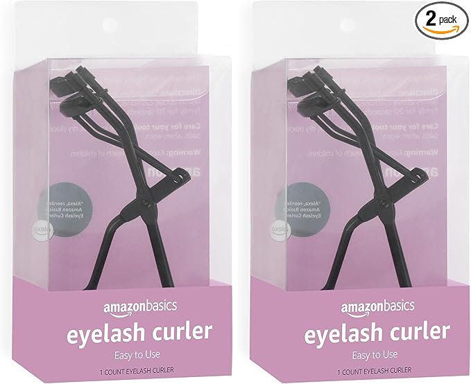 Amazon Basics Eyelash Curler, Black (Pack of 2)