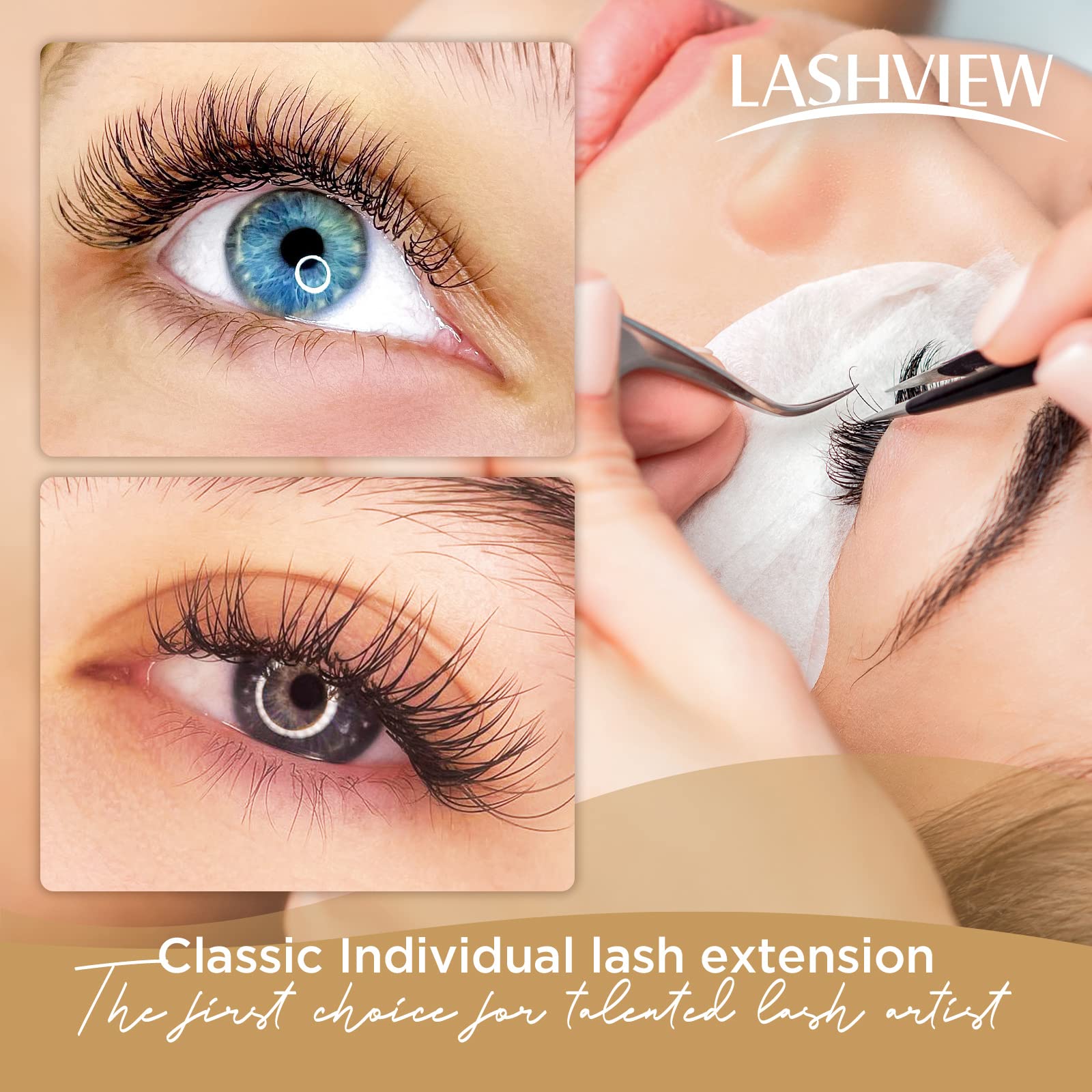 LASHVIEW Eyelash Extensions,Individual Lashes, Lashes,0.15 D Curl Thickness 11mm,Premium Single&Classic Lases,Natural Semi Permanent Eyelashes,Soft Application-friendly