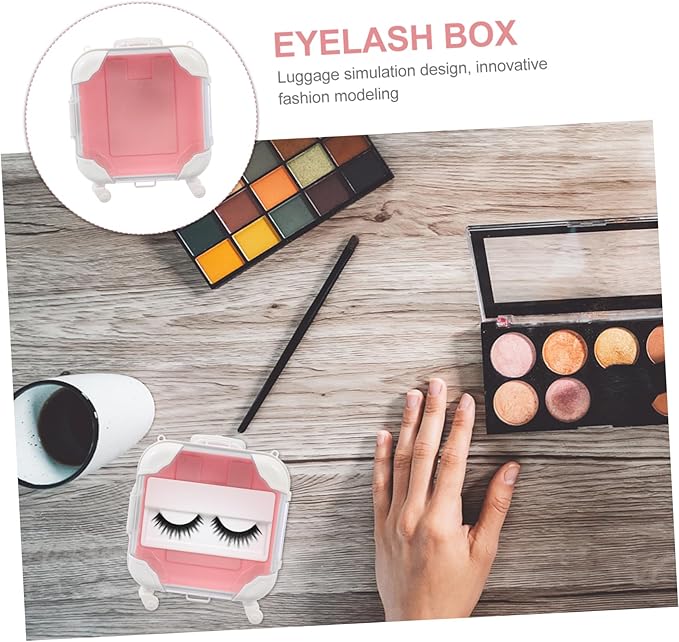 GALPADA Creative Eyelash Storage Box Faux Eyelash Organizer Case Portable Makeup Container Travel-Friendly Design for Beauty Enthusiasts