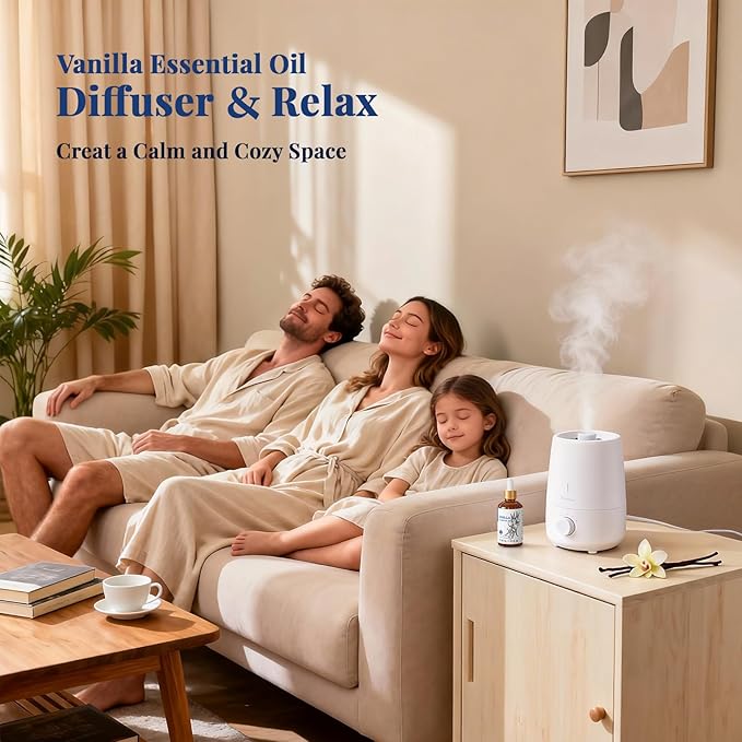 HIQILI Vanilla Essential Oil for Diffuser, Skin Care, Candle Soap Making