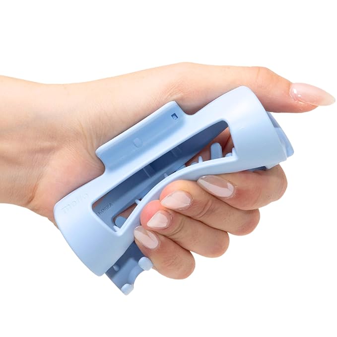 Mello Medium Hair Clip - Flexible Comfort Hair Claw for Women, Strong Hold for Thick & Thin Hair Styling, Durable Material, Matte Non-Slip Finish, Made in Korea, Patent Pending (Light Blue, Medium)