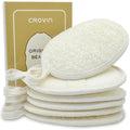 CROVIN Natural Loofah Exfoliating Body Scrubber, Shower Loofah Sponge Pack