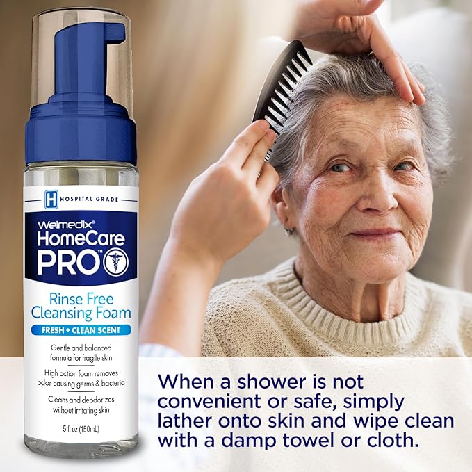 Welmedix No Rinse Cleansing Foam - Rinse Free & Waterless Body Wash