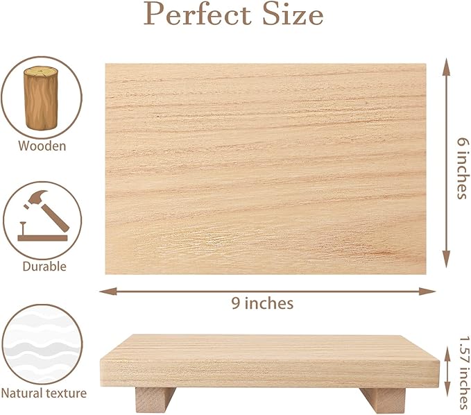 Wood Bathroom Tray Farmhouse Decor Kitchen Soap Holder, 9"x6" Burlywood