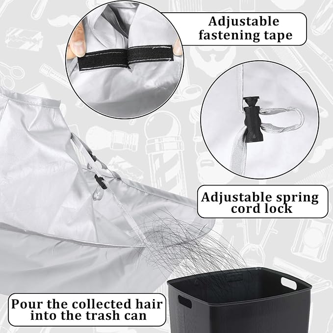 FEBSNOW Hair Cutting Cloak Cape Foldable Haircut Umbrella Cape for Adults