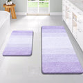 OLANLY Micorfiber Bathroom Rug Set 2 Piece, 47"x20"+24"x16"