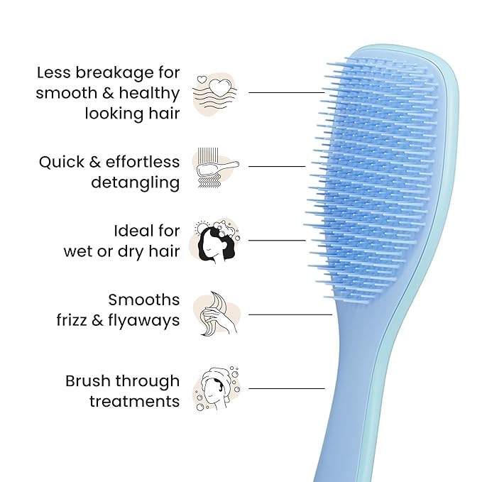 Tangle Teezer Ultimate Detangler Brush, Straight to Wavy, Denim Blues