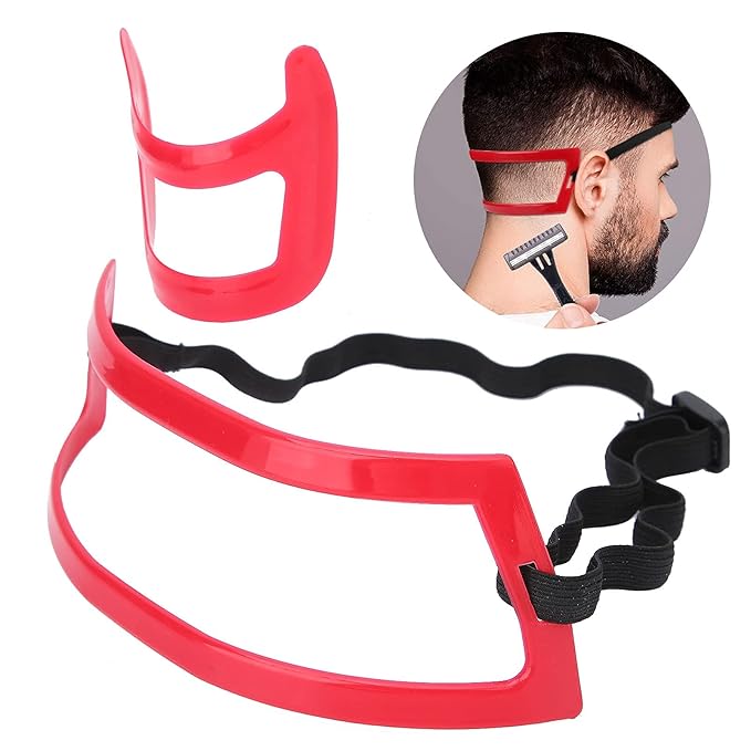 2pcs Beard Shaping Tool Haircut Kit, Beard Hairline Shaping Tool Kit for Men Hair Goatee and Neckline Shaving Beard Guide Shaping Tool