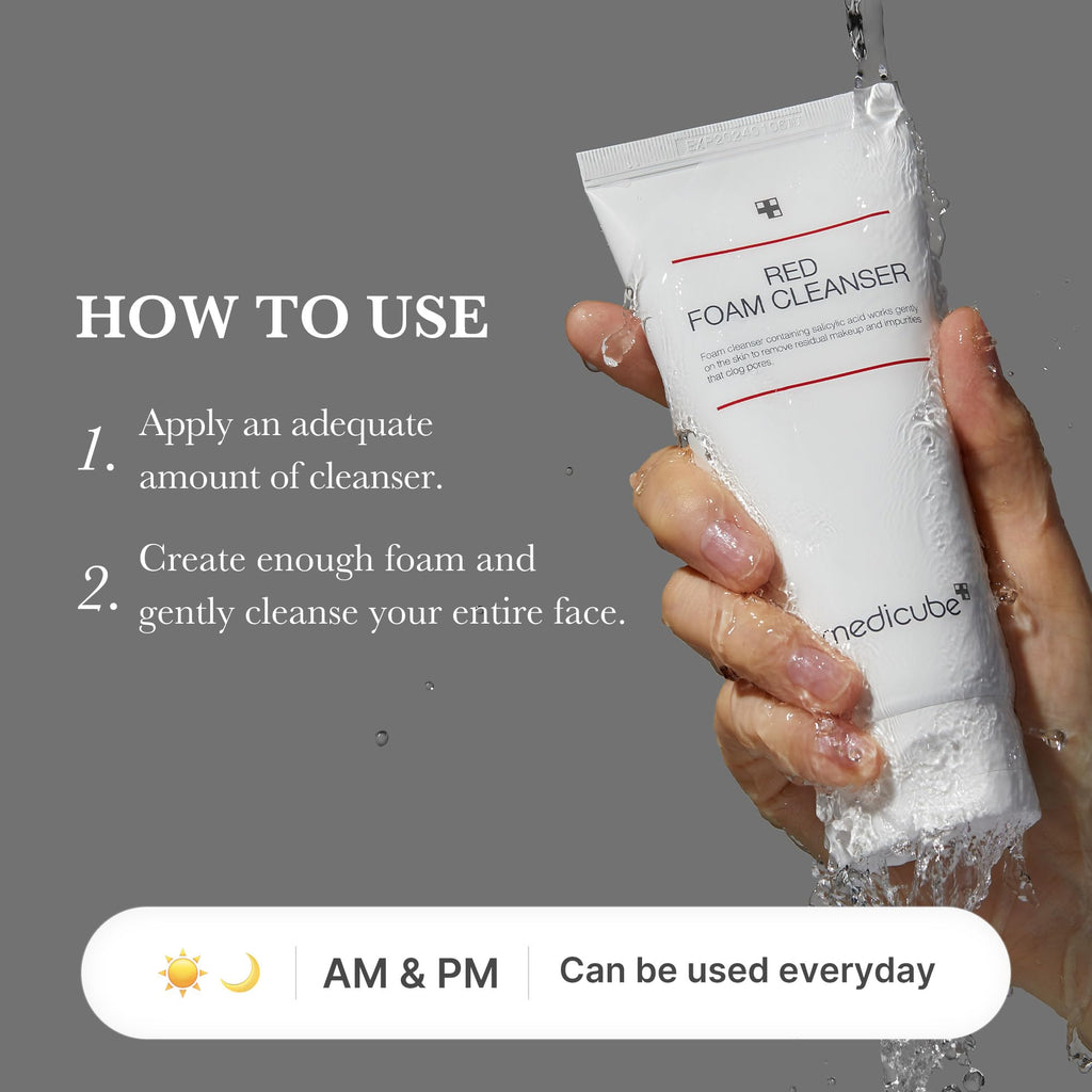 medicube Facial Cleanser Red Foam Cleanser, 4.05 oz