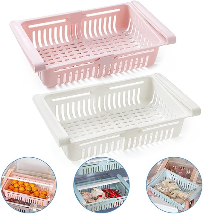 NPQPNAFC Cosmetic Jewelry Storage Box, 1PC Fridge Organizer Storage Box Refrigerator Drawer Plastic Storage Container Shelf Fruit Egg Food Storage Box Kitchen Gadgets Eggs(OneColor)