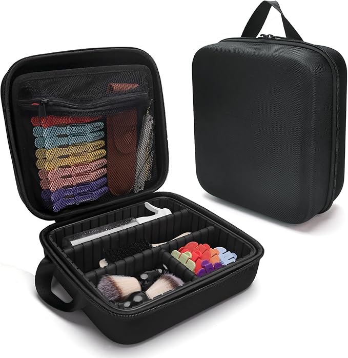 Barber Carrying Case,Barber Case, Stylist Tool Box Professional Salon Hair Cutting Grooming Kit Storage Organizer for Clippers, Scissors, Barber Supplies (Small)