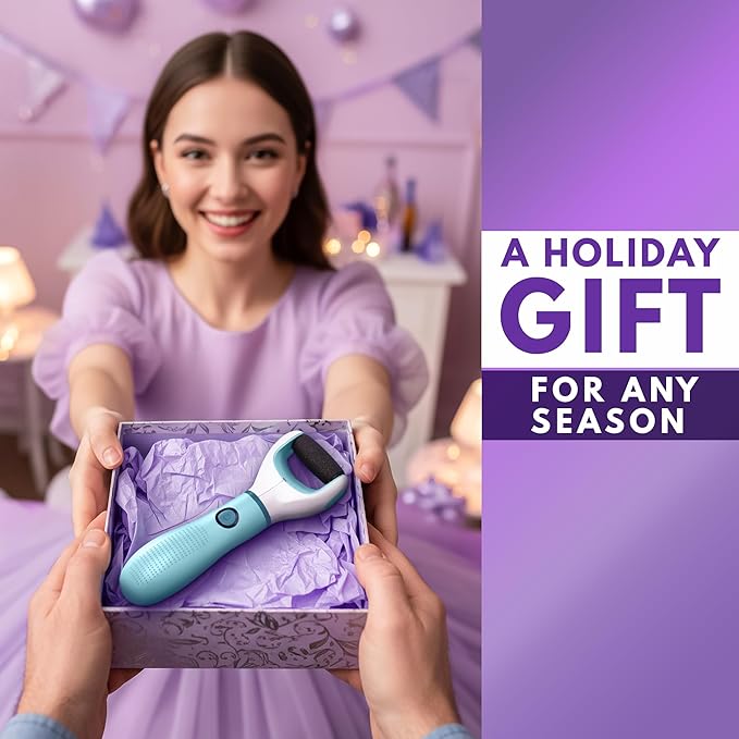 Electric Foot Callus Remover – Electric Foot Grinder with 2800 RPM Motor & 360° Rotating Replaceable Roller, Ergonomic Grip for Wet & Dry Skin – Pedicure Tools for Feet for Smooth Heels & Skin Care